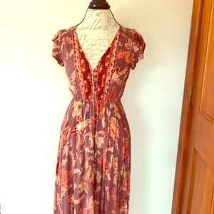 Button Front Maxi Dress